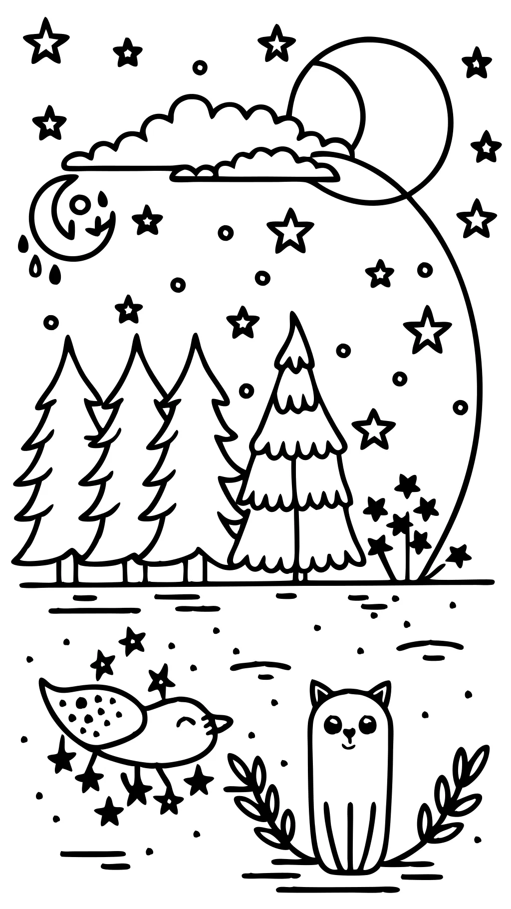 night coloring pages